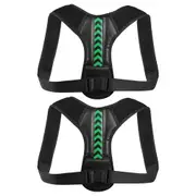 2pcs Unisex Adjustable Upper Shoulder Back Support Brace-Green