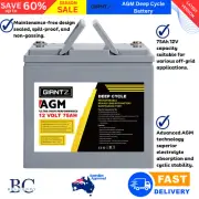 Giantz AGM Battery 12V 40Ah Deep Cycle Box Portable Solar Sealed Camping Caravan