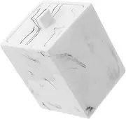 Beatifufu Cotton Swabs Box Resin Marbling Pattern Small Portable Toothpick Holder Jewelry Carrying Case Home Decorative
