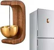 Magnetic Wood Doorbell, Magnetic Wood Doorbell, Retro Doorbell for Entrance, Wooden C-Shaped Magnetic Shopkeepers Bell Door Chime for Home, Porch, Garden
