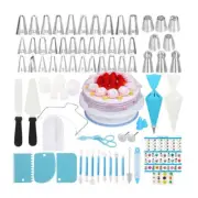 170Pcs Cake Decorating Kit - Turntable, Piping Nozzles, Icing Tools, Baking Set
