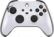 Custom Controllerzz Wireless Controller for Microsoft Xbox Series X/S & Xbox One - Soft Touch Feel - Custom Xbox Series X/S Controller (X/S Silver Chrome)