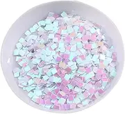 2.5mm White Square Sequins Flat Loose Sequins PVC Glitter Paillettes for DIY Crafting Nail Art Decoration, 20g/0.7oz