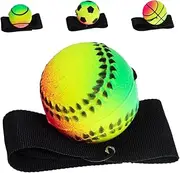 ORFOFE 4pcs Bouncy Ball Return Ball Outdoor Hand Sports Balls Elastic Ball Sports Wrist Toys Returned Ball Wrist Rebound Ball Hand Toss Toy Wrist Ball Return Rubber