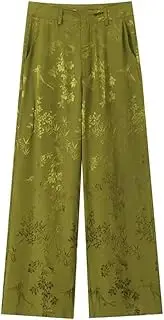 [Zadaos] Women Pants Sets 2 Pieces Floral Bow Pleat Blazer Office Wear Two Piece Set Lady Outfit