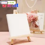 5/10 SETS MINI BLANK EASEL WITH CANVAS 8*8CM ACRYLIC PAINT M