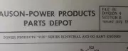 Lauson Power Products Tecumseh Industrial & Go Kart Engine 1100 ser Parts Manual