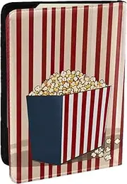 [JEJEA] Popcorn Print Print Travel Organizer Credit Cards Case Passport BookPassport Holder Cover Wallet forTraveling,, Black, One Size