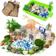Dinosaur Sensory Bin - Play Sand for Kids,Sandbox,2.2Lbs Magic Sand, 1Velocir...