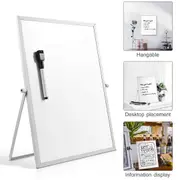 Magnetic Dry Erase Board with Stand for Desktop Double Sided White Board Planner Reminder for Schoo
