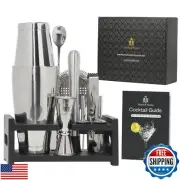 Hawke and Hanley Premium Boston Cocktail Shaker Set Bartender Kit - 12 Piece
