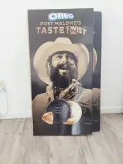 2 Post Malone Oreo Taste Twist Display Pieces. 19”x 28.5”. Display 9