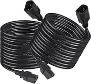5M IEC Cable C13-C14 Kettle Power Cable Extender 5 Metre IEC320 Male to Female Extension Leads 3G*1.0mmCables(2 Pack)