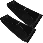 BRIGHTFUFU 2pcs Knitted Calf Covers Soccer Sleeve Socks Calf Sleeves Compression Sleeves for Legs Men Compression Socks Football Leg Sleeves Calf Long Socks Leg Warmers for Men Nylon Black