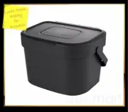 Ezy Storage 6L Compost Caddy Bin + Built-in Carbon Filter + Wall Mount Bracket