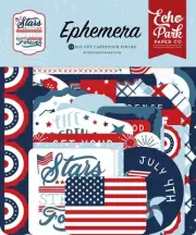 Echo Park Cardstock Ephemera 33/Pkg-Icons, Stars And Stripes Forever SF369024