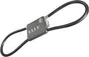 SISAV Safety Lock 4 Digit Cable Combination Locks 15.7 inches for School Gym Locker,Helmet,Filing Cabinets,Toolbox,Luggage Suitcase,Knapsack,Gun Black 1Pack