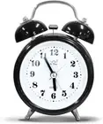 4'' Dual Bell Alarm Clock Bedside Retro Dial Loud Alarm Clocks for Heavy Sleeper