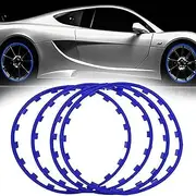 Rim Protector Blue Alloy Wheel Protection for Cars - Universal Easy to Install, up to 20 in, Blue Alloy Wheel Repair kit for Men's Gift(Size:18in)(18in)