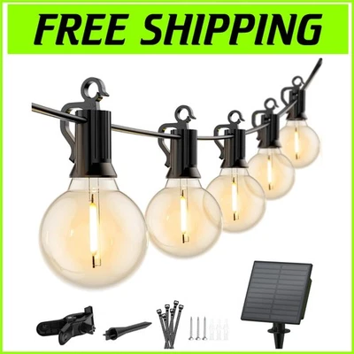 Energy-Efficient Solar String Lights - 50 G40 Globe Bulbs for Outdoor Ambiance