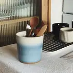 富士奶奶｜灰藍漸層餐具收納陶瓷罐 食器 廚房收納 罐子 陶罐 拍照道具 杯子 盤子
