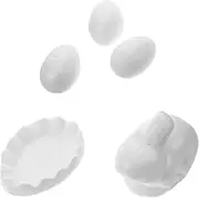 ORFOFE Easter Decorations Hand-Painted Foam Ornaments Easter Decor for Kids White Craft Foam Easter Decorations