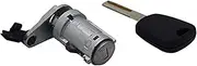 Rynplex Left Door Lock Barrel with ONE Key with Groove, for Peugeot, 307(New) Auto Ignition Lock Cylinder