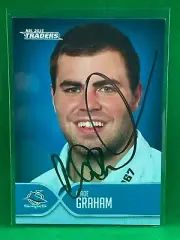 Signed Wade Graham Cronulla Sharks Autograph on 2015 Traders NRL Card