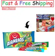 Airheads Sour Full-Size Candy Bars, Taffy Candy Assorted Bag, 9 Count Bag