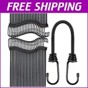 Outdoor-Ready Heavy Duty 24 Inch Bungee Straps with Adjustable Hooks - 50 Pcs