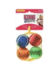 KONG 4 SMALL TENNIS BALL SQUEAK TOYS NEW!!i