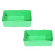 2 Pcs Pet Bathing Accessory Bird Bathtub and Caged Parrot for Birds Parrots