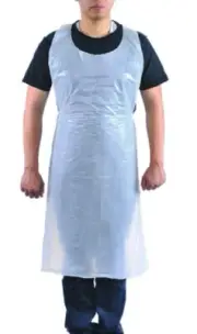 Pack of 100 White Disposable Polyethylene Aprons 28 x 46 Thickness 2 Mil Poly