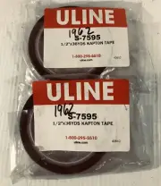 ULine 1/2" x 36 Yards Kapton Tape 40610 (Lot of 2)