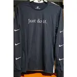 2018 11月 NIKE AS M NSW JUST DO IT TEE 電繡 長袖T恤 藍 AA6593-451