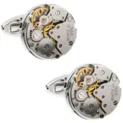 Steampunk frameless watch movement cufflinks cufflinks n02091