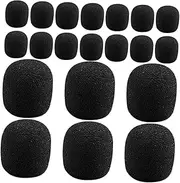 JEWEDECO 30pcs Microphone Windscreen Sponge Cover for Mic Handheld Mic Windscreen Mic Covers Protection Mic Foam Covers Windscreen for Microphone Mic Foam Protector Mic Foam Replacement