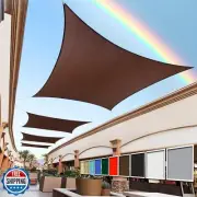 Royal Shade 14' x 16' Brown Rectangle Sun Shade Sail RS-SLR, UPF50+ 95% UV Bl