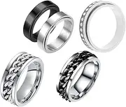 ifundom 5pcs Ring Rotatable Titanium Steel Miss Adaptor