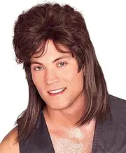 Mullet Brown Wig for Adults