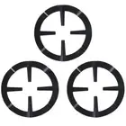 3pcs Gas Coffee Pot Holders Mocha Pot Racks for Kitchen (Black)
