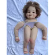 28" Reborn Baby Doll Unassembled Part Rooted Hair Painted Kit Short Yellow Curls
