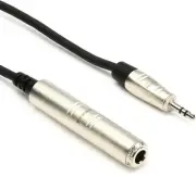 Hosa HXSM-005 Pro Headphone Adaptor Cable, REAN 1/4 in TRS to 3.5 mm TRS, 5 ft