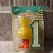 VINTAGE 1991 WILTON SESAME STREET BIG BIRD # 1 BIRTHDAY CAKE CANDLE NEW SEALED