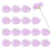 30Pcs Hydrangea Artificial Flowers, Fake Hydrangea Flowers, Light Purple