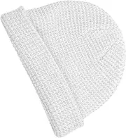 [Healvian] Winter Reflective Beanie for Men Women High Visibility Knit Cap for Outdoor Running Cycling Accessory for Enhanced Safety White