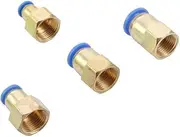 5Pcs Brass 3/8" Female Thread Straight Pneumatic Joint 10mm 12mm 8mm 6mm Hose Tube Quick Connectors Air Pipe Fittings(6mm-3/8 inch)