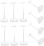SHINEOFI 10pcs Mini Doll Display Stands Secure Support Holders for Dolls Action Figures for Shelves Tables Birthdays Christmas