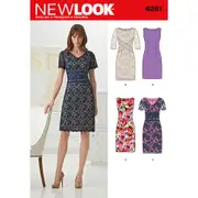 New Look Sewing Pattern 6261 N6261 Misses' Dress with Neckline Variations