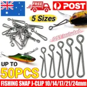 Fishing Snap J Clip 25-50pcs - Fastest Changing Squid Jig Egi Swivel Lure AU